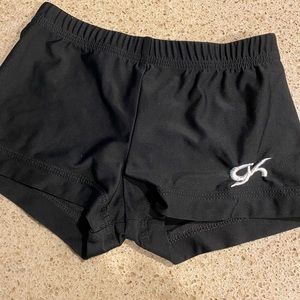 GK brand girls' gymnastics shorts in black